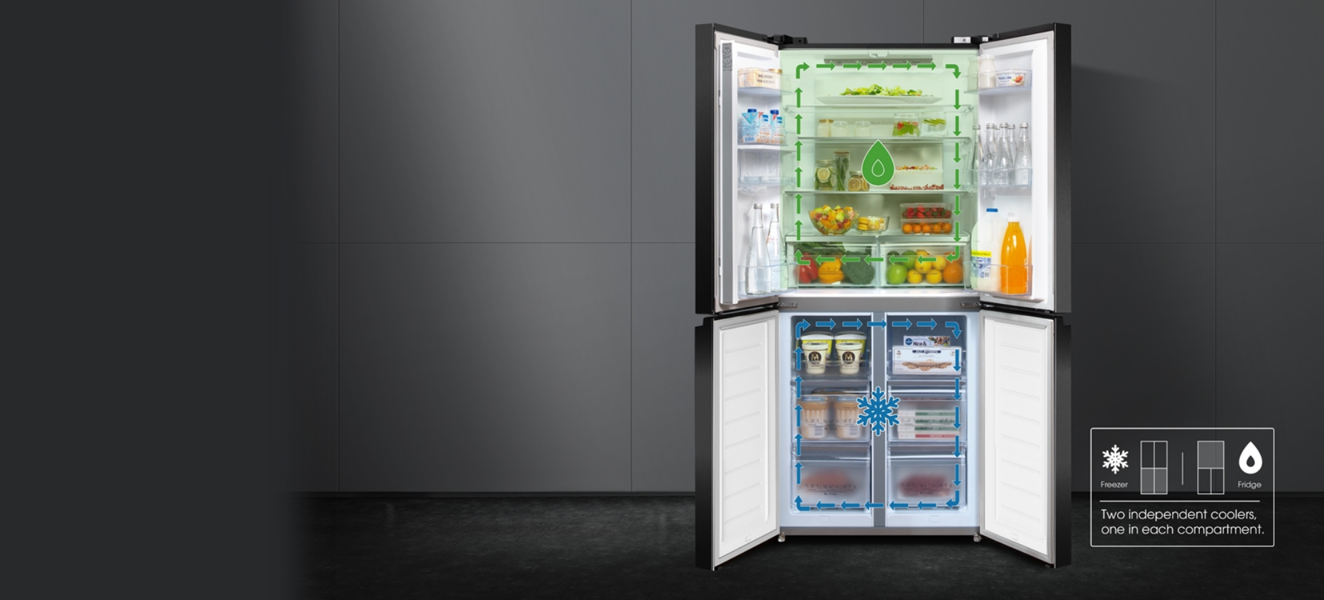 Hisense BCD440 Dual-Tech Cooling feature image