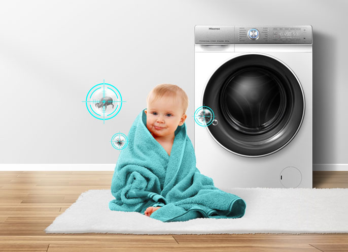 Hisense WDQR1014EVAJM Washer and Dryer - Gentle Steaming